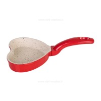 تابه چدن گرانیت قلبی رنگ قرمز عروس Aroos