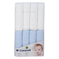 حوله دست و صورت 8 عددی رنگ سفيد آبی کارامل Caramell