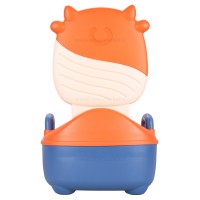 توالت آموزشی طرح گاو رنگ نارنجی سرمه ای بیبی هود Baby Hood