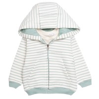 سه تیکه پسرانه طرح سگ راه راه رنگ سبز طوسی  پاپو papo