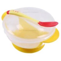 کاسه درب دار چسبان رنگ زرد چیکو Chicco