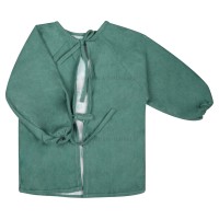 پیشبند آستین دار مخمل طرح فیل رنگ سبز دکتر جیم Dr Gym