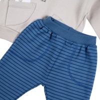 بلوز شلوار طرح سگ رنگ کرم رابو Raboo