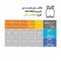 رامپر پسرانه طرح حیوانات جنگل رنگ سفید bee baby