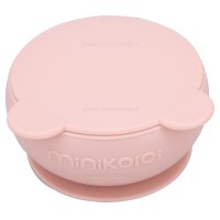 کاسه درب دار سیلیکونی رنگ صورتی مینیک اوی اوی Minik Oioi