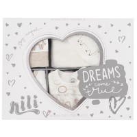 سرویس 13 تیکه طرح زرافه رنگ سفید نیلی