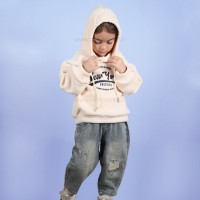 هودی داخل‌کرک اسپرت طرح لاتین رنگ کرم