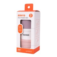 انباری غذا و شیرخشک سه عددی کد 6011 صورتی رووکو Rovco