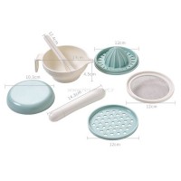 ست غذاساز دستی 7 تکه رنگ سبز رووکو Rovco