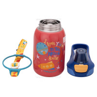 فلاسک آب استیل طرح دار رنگ قرمز هلو دریم Hello Dream