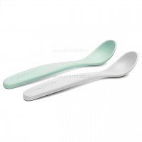 قاشق دو عددی رنگ سبز طوسی +6 ماه سواوینکس Suvainex