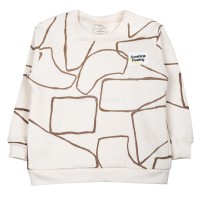 بلوز شلوار اسپرت طرح سان‌شاین رنگ کرم و قهوه ای رابو Raboo