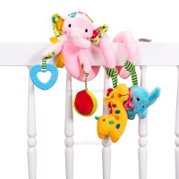 آویز مارپیچ مدل فیل صورتی جولی بیبی Jolly Baby