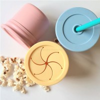 لیوان دو کاره سیلیکونی رنگ قهوه ای مینیک اوی اوی Minik Oioi