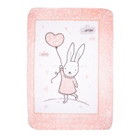 پتو 80*110 طرح خرگوش رنگ صورتی کیکابو Kikkaboo