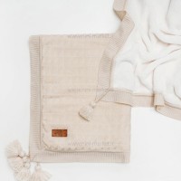 پتو بافت داخل خزدار رنگ کرم لیزا دیاموند Lisa Diamond