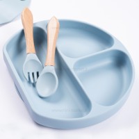 ست ظرف غذا سیلیکونی 4 تکه رنگ آبی کیدز لایف Kids Life