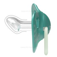 پستانک تکی 0 - 6 ماه ارتودنسی شب تاب طرح ستاره سبز سواوینکس Suavinex (بدون جعبه)