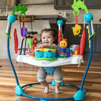 جامپينگ طرح حيوانات و طوطی رنگ آبی baby enistain