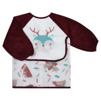 پیشبند آستین دار مخمل طرح گوزن رنگ زرشکی دکتر جیم Dr Gym