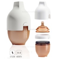 شيشه شير 160 ميل رنگ سفید هی اور شی Heorshe