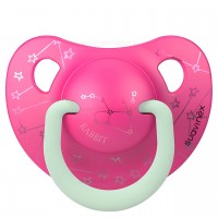 پستانک تکی 6 - 18 ماه ارتودنسی شب تاب طرح ستاره سرخابی سواوینکس  Suavinex (بدون جعبه)