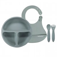 ست ظرف غذا سیلیکونی لوکس رنگ سبز bebekevi