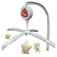 آویز بالای تخت کوکی طرح فیل رنگ کرم baby fun