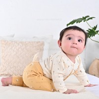 بلوز آستين بلند جلو دکمه طرح مرلين رنگ نباتي نيلي Nili