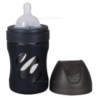 شیشه شیر 180 میل پیرکس کاور دار رنگ مشکی Twistshake