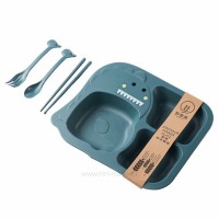 ظرف بامبو طرح دايناسور رنگ سبز منگلین Mengqilin