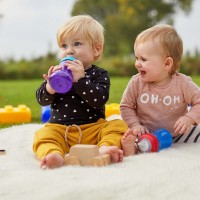 لیوان آبمیوه خوری سوپاپ‌دار بنفش 300 میل اونت Avent