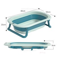 وان حمام آکاردئونی سه تیکه طرح ساده دماسنج دار رنگ آبی خارجی