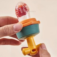 پستانک میوه خوری سیلیکونی پیچی رنگ نارنجی رووکو Rovco
