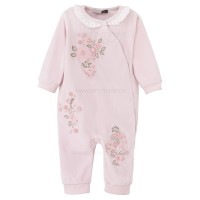 سرهمی مخمل اسپرت طرح گلدوزی رنگ صورتی ایندیگو Indigo