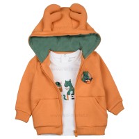 سه تکه پسرانه طرح وایکینگ رنگ نارنجی و سبز ایندیگو Indigo