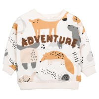 بلوز شلوار پسرانه طرح حیوانات رنگ کرم ایندیگو Indigo