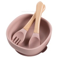 ست غذاخوری سیلیکونی 10 تکه رنگ صورتی برند خارجی