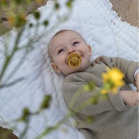 پستانک تکی گرد لاتکس 6 - 18 ماه لیمویی بیبز BIBS (بدون جعبه)