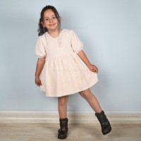 پیراهن داخل کرک طرح ساده رنگ کرم