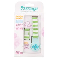 بند پستانک پارچه ای طرح راه راه رنگ سبز مایا Maya