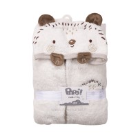 حوله تن پوش طرح سنجاب رنگ قهوه ای پاپو Papo