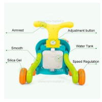 واکر موزیکال دو کاره کد 5218 رنگ سفید قرمز