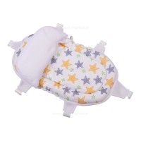 توری وان نوزاد فرم دار طرح ستاره طوسی زرد ایس ایز Isiz