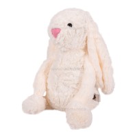 عروسک خرگوش جلی کت 50 سانت رنگ کرمی