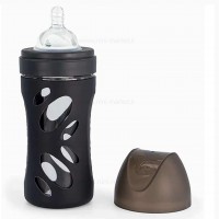 شیشه شیر 260 میل پیرکس کاور دار رنگ مشکی Twistshake