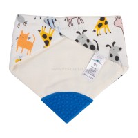 پیشبند دندانگیر دار طرح حیوانات رنگی بی بی فور لایف Baby4life