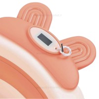 وان حمام آکاردئونی سه تیکه طرح خرگوش دماسنج دار رنگ نارنجی خارجی