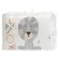 سرویس خواب 4 تیکه طرح شیر طوسی لیزا Lisa