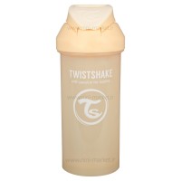 لیوان نی دار 360 میل 6+ ماه کرم پاستل تویست شیک Twistshake